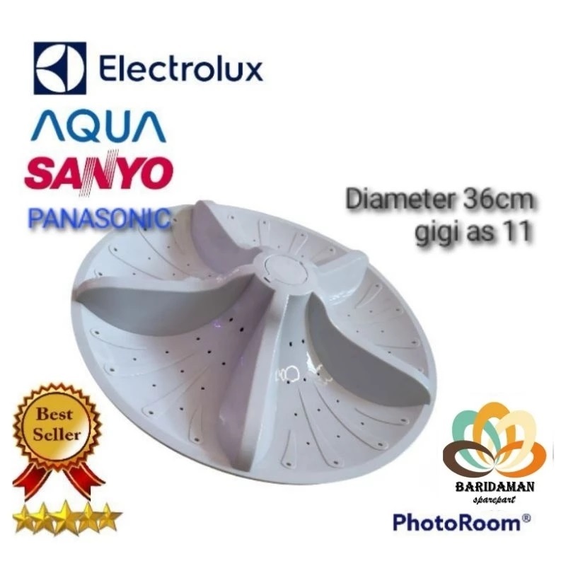pulsator mesin cuci 36cm as 11 sanyo aqua AQW 99XTF-H AQW 99XTX-H