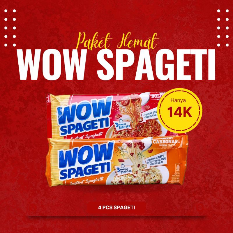 

PAKET HEMAT WOW SPAGETI 4 PCS/ BISA MIX