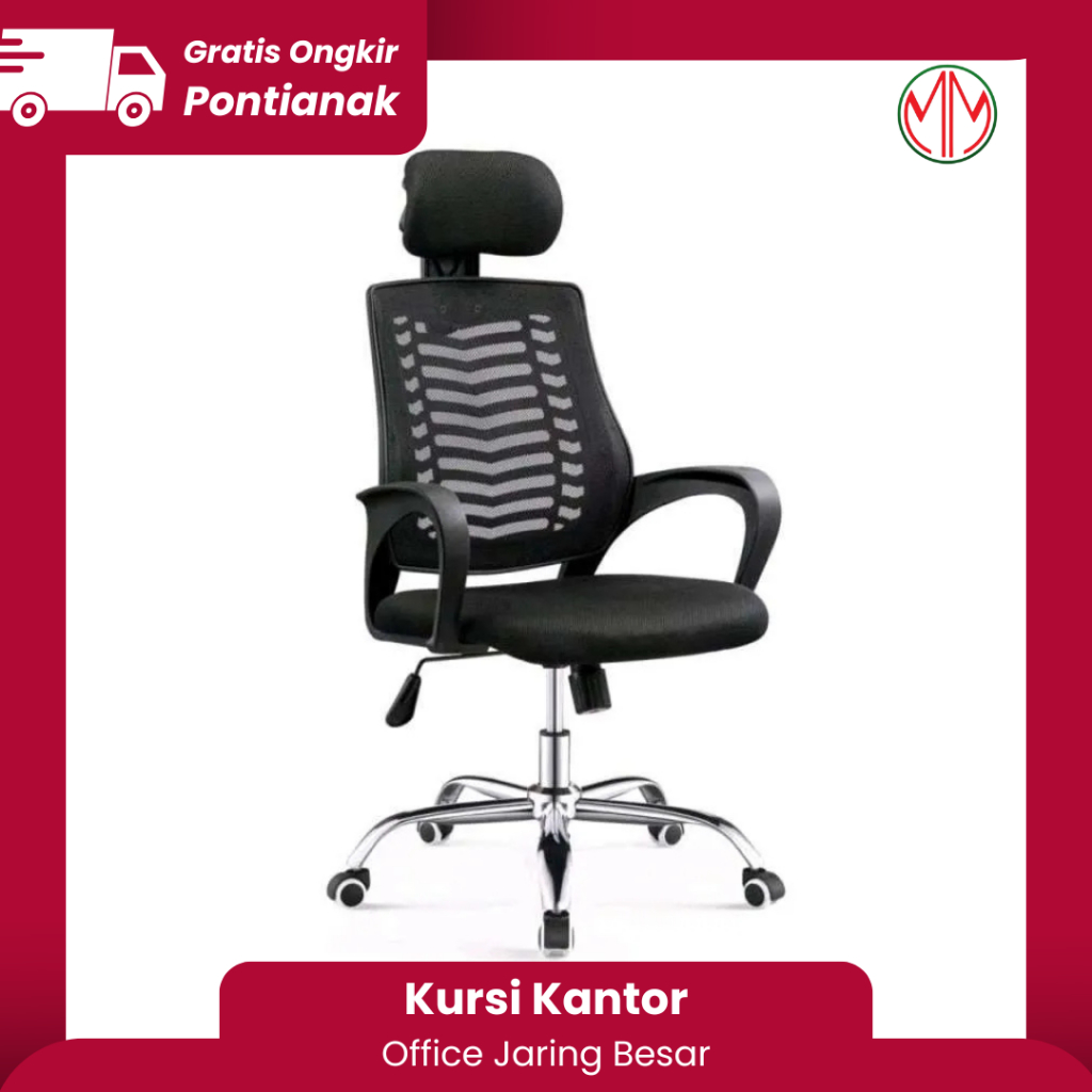 Kursi Kantor Jaring Tinggi | Medium Office Chair | Furniture Pontianak | Gratis Ongkir