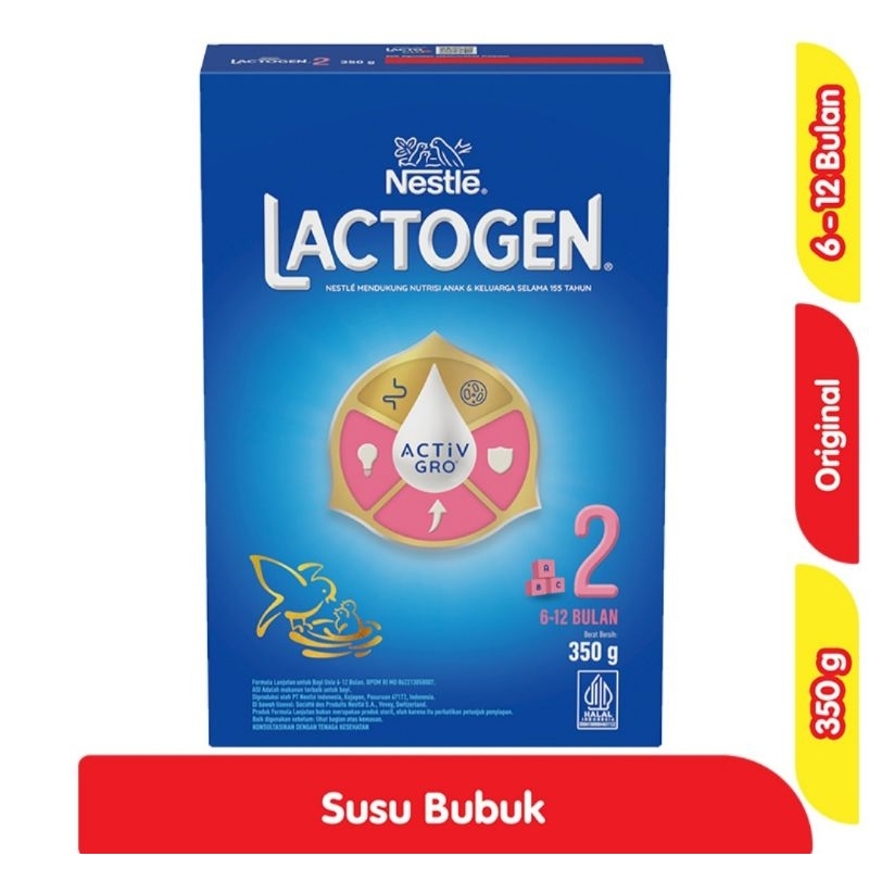 Lactogen 2 happynutri susu bubuk formula bayi 6-12 bulan 350 g