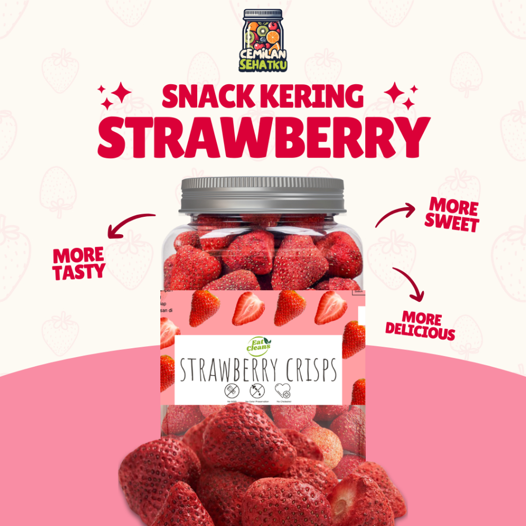 

Freeze Dried Strawberry - Snack Buah Strawberry Kering - Freeze Dried Strawberry - Cemilan Sehat Strawberry Kering - Cemilan Snack Diet Rendah Kalori - Dried Freeze Whole Strawberry