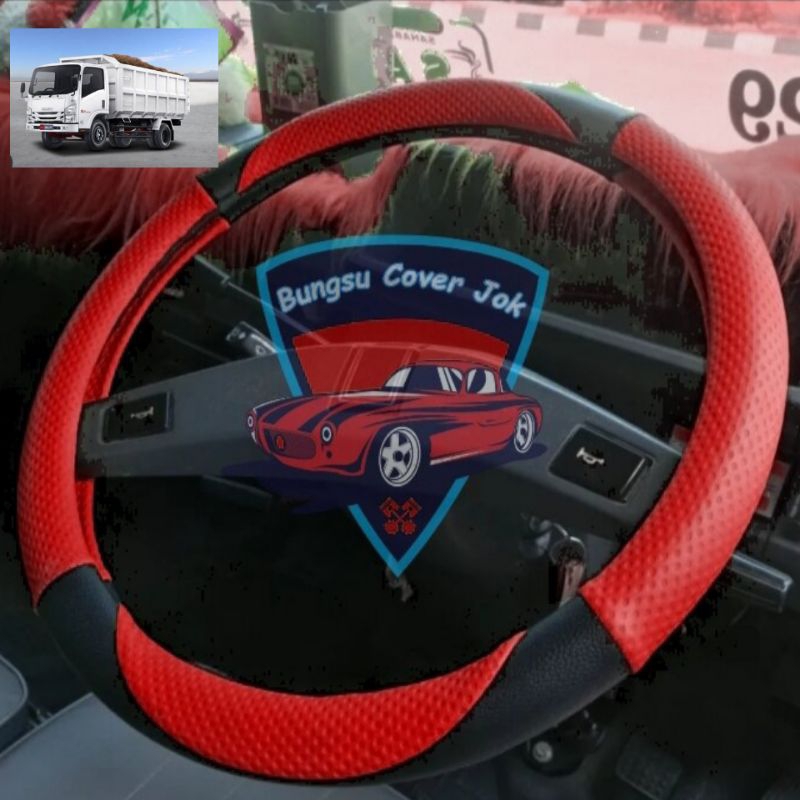 Cover sarung stir mobil truk isuzu Nmr71 / bungkus stir mobil / Isuzu Nmr71/Dyna Dutro/Hino Dutro/tr