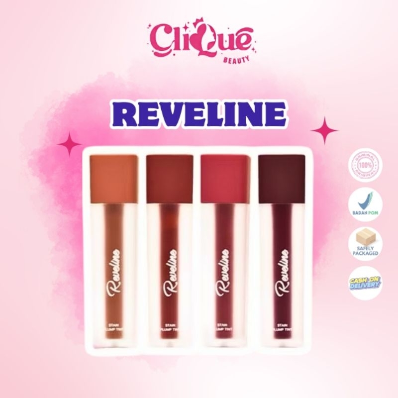 (NEW FORMULA) REVELINE Stain Plump Tint - Lip Tint Reveline - Lip Tint - Lip Plump Tint