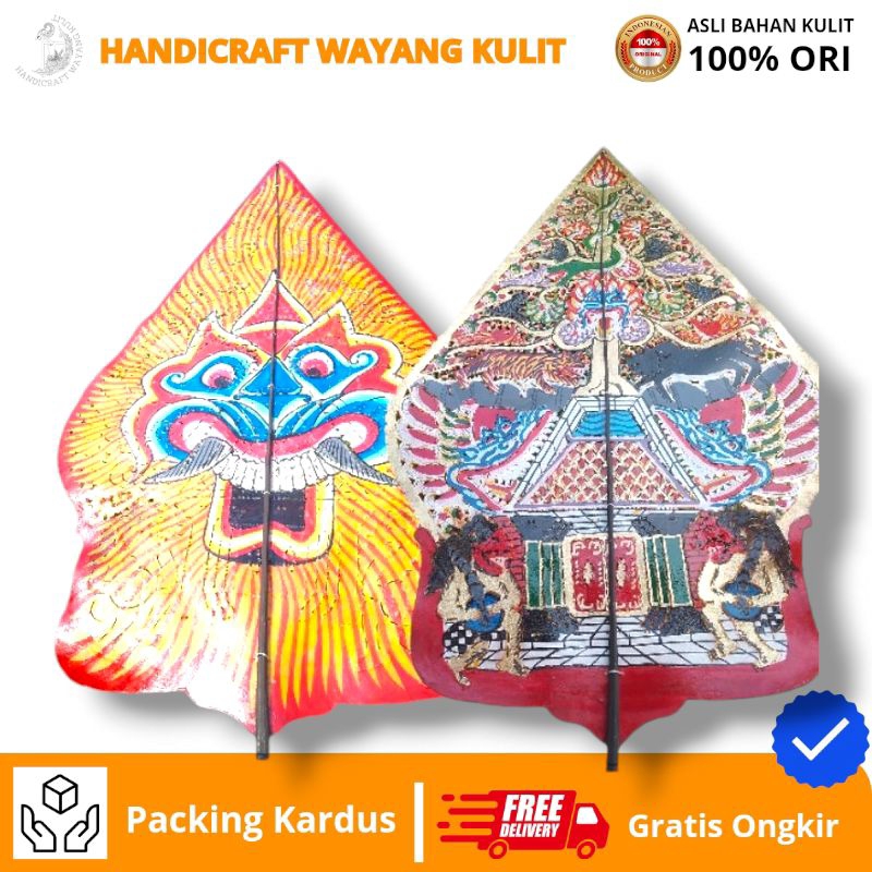 Wayang Kulit Asli Gunungan Ukuran 80cm Standar Wayang Latihan