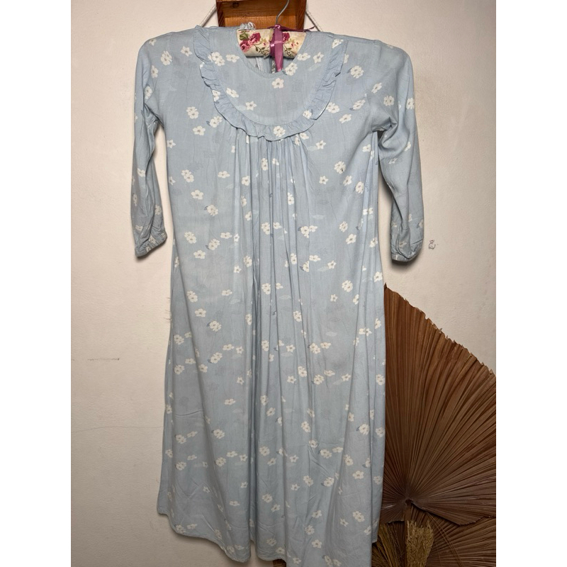 little angel gamis anak atelier Angelina flower blue
