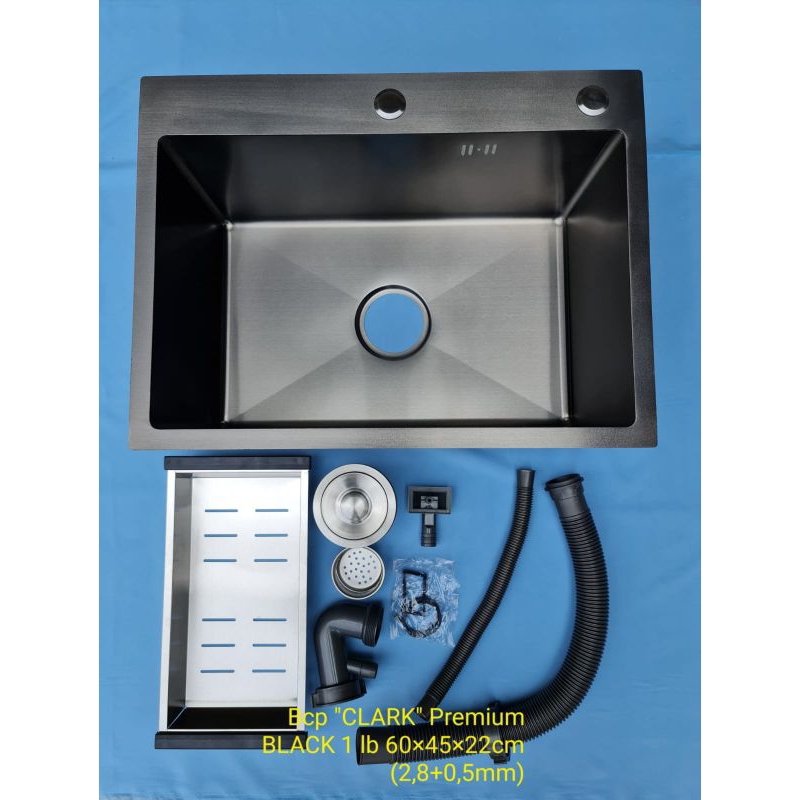 bak cuci piring stainless Clark/bak cuci piring 1 lubang dan 2 lubang
