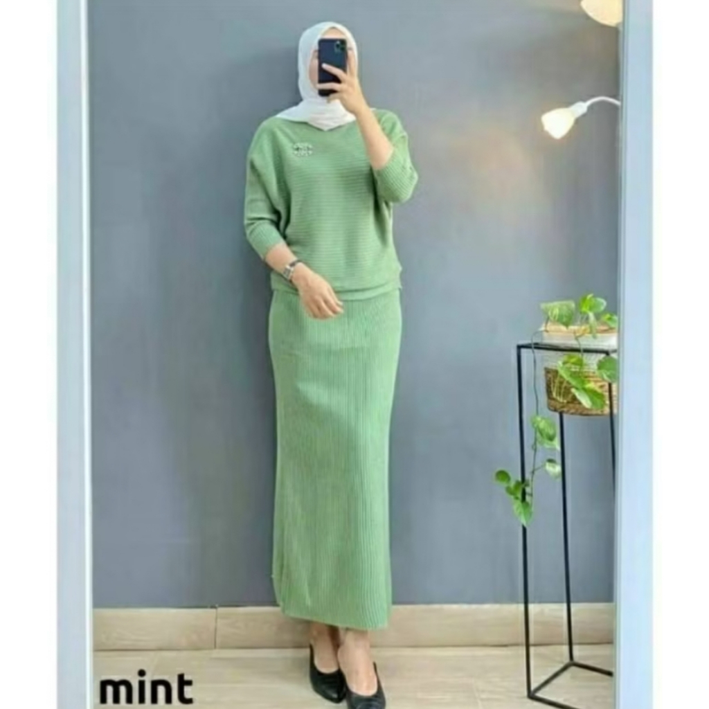 Rok Span Rajut Jumbo Rok Span Rajut Polos Rok Span Rajut Kerja Jumbo