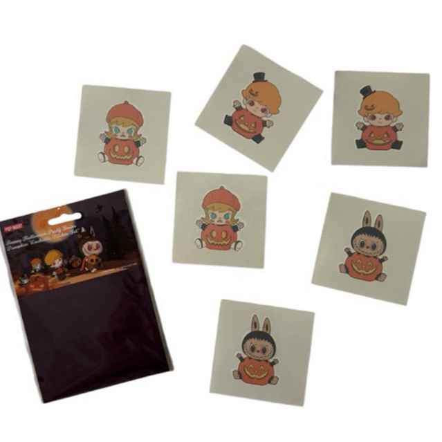 

Pop Mart Happy Halloween Party Series Pumpkin Washable Sticker Set | Stiker