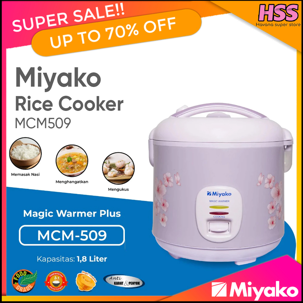 RICE COOKER MIYAKO MCM-509 Rice Cooker 3in1 Kapasitas 1,8 Liter