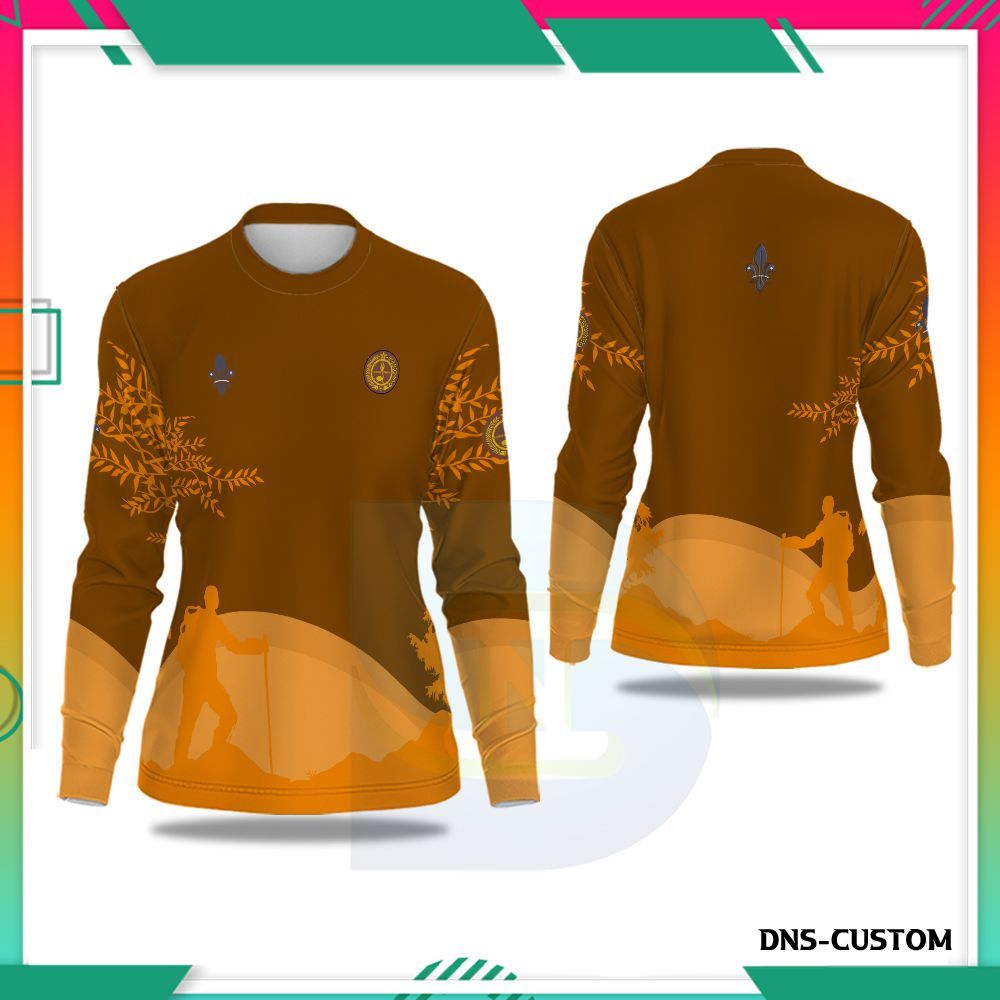 Baju Pramuka | Kaos Baju Jersey Wanita Pramuka Pembina Fullprint | Baju Pramuka Wanita