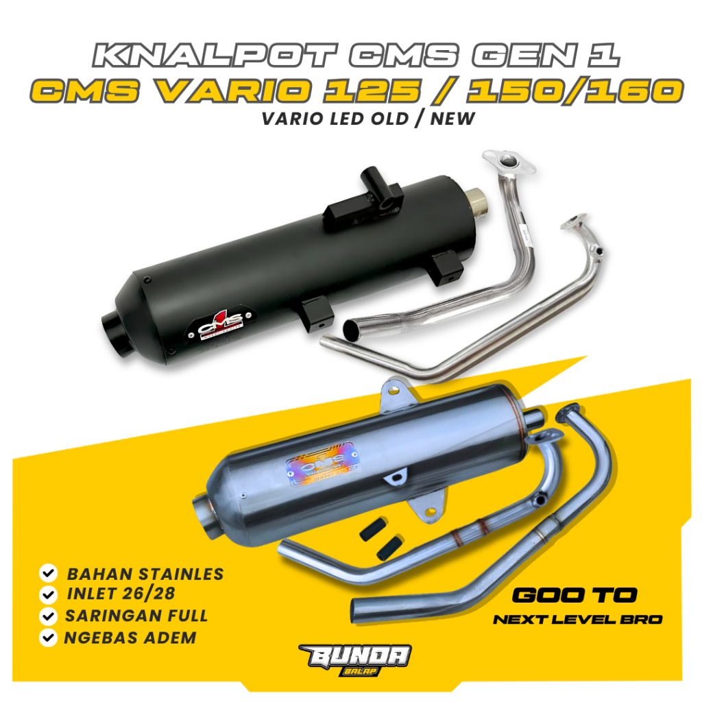 KNALPOT CMS COPY VARIO 150NEW BEAT DELUXE ZRC MUFFLER KNALPOT TSUKGIGI Knalpot standar racing