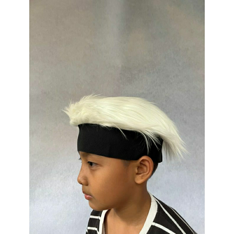 topi wig udeng rambut palsu topi  topi cosplay rambut wig palsu anak