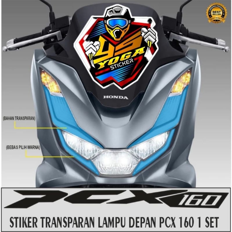 stiker lampu alis transparan Honda PCX 160