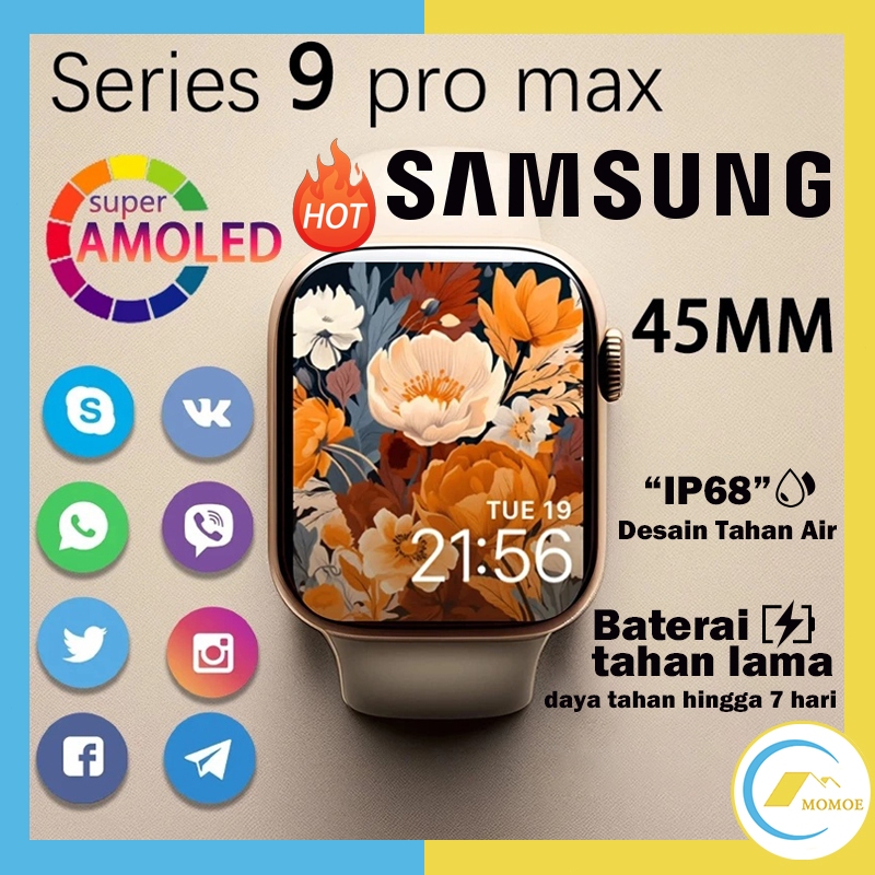 ✨COD✨Smart Watch s8ultra/T55promax ultra   Smartwatch/Jam tangan pintar 2-in-1 dengan earphone Bluet