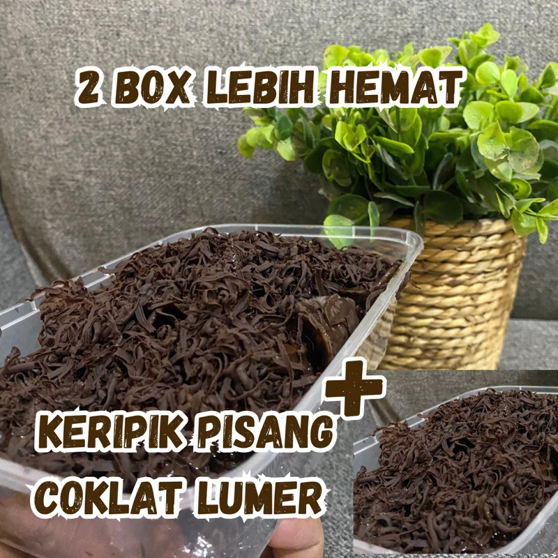 

PAKET 2 BOX KERIPIK PISANG COKLAT PREMIUM KEMASAN 650ml