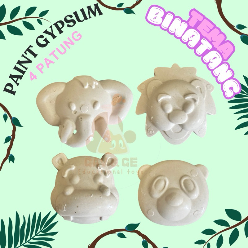 PATUNG GYPSUM MEWARNAI ANAK TEMA HEWAN / PATUNG GYPSUM HEWAN / PAKET MEWARNAI PATUNG GYPSUM