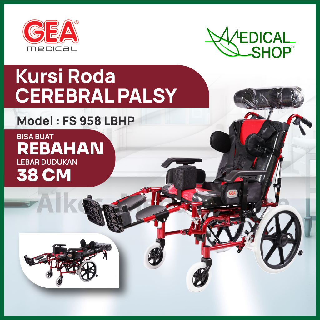 GEA | Kursi Roda Celebral Palsy | Kursi Roda FS 958 LBHP | Kursi Roda Anak | Alat Bantu Jalan Anak
