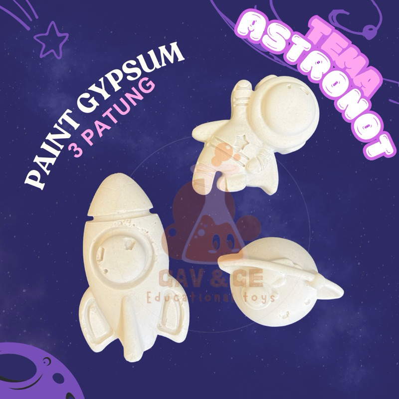 PATUNG GYPSUM MEWARNAI ASTRONOT / MEWARNAI ANAK / GYPSUM ASTRONOT / PAKET MEWARNAI GYPSUM