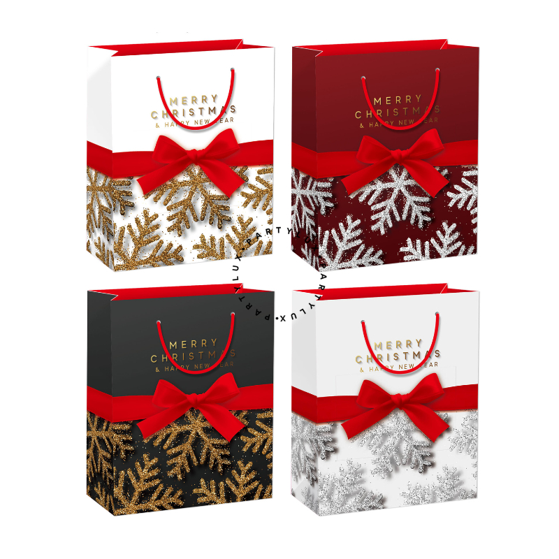 

Paper Bag Natal Aesthetic Pita Glitter / Goodie Bag Christmas / Tas Hampers Natal