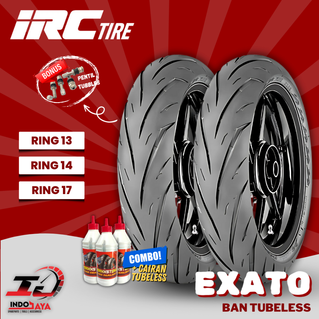[READY COD] BAN LUAR TUBELESS IRC EXATO NR88 (70/80 - 80/80 - 80/90 - 90/80 - 90/90 - 100/80 - 110/7