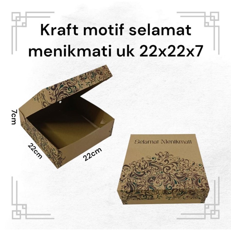 

Dus Nasi Motif "Batik Selamat Menikmati" Uk 20 dan 22 cm / Box Nasi Motif "Batik Selamat Menikmati" PER PACK