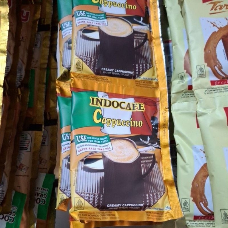 

Minuman bubuk renteng Indocafe Cappucino 25g Pekanbaru