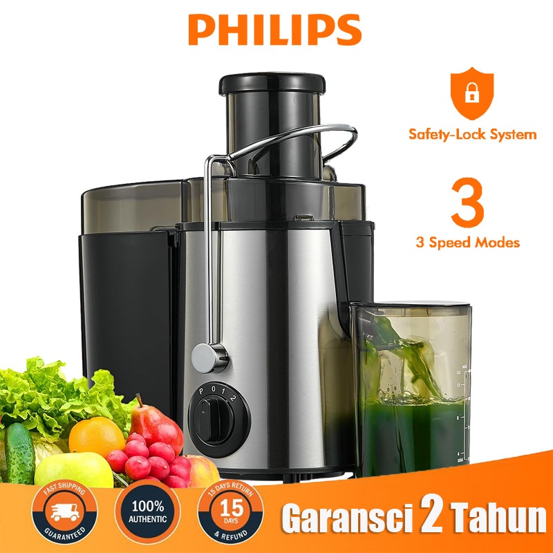 Juicer Philips Tanpa Ampas 800w Blender Jus Buah Portable Slow Juicer | Fruit Vegetable Juicer Ori