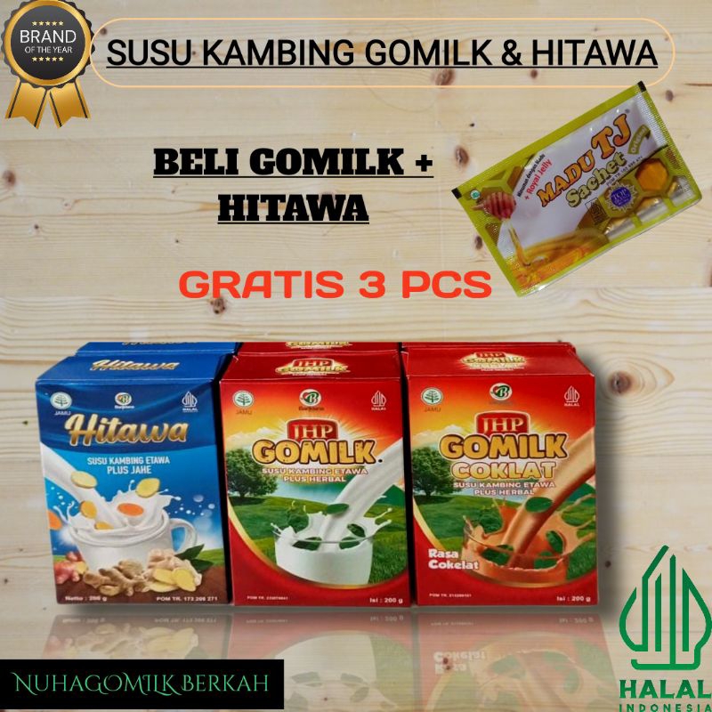 

BELI 3 SUSU GOMILK & HITAWA PLUS HERBAL untuk Semua usia