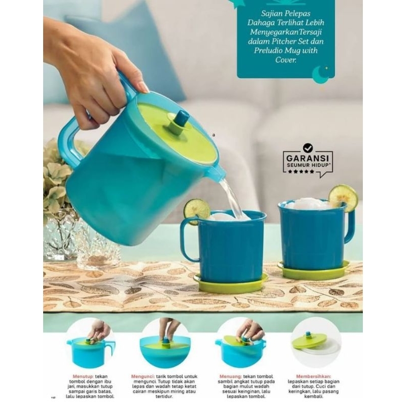 pitcher / teko 1 liter Tupperware