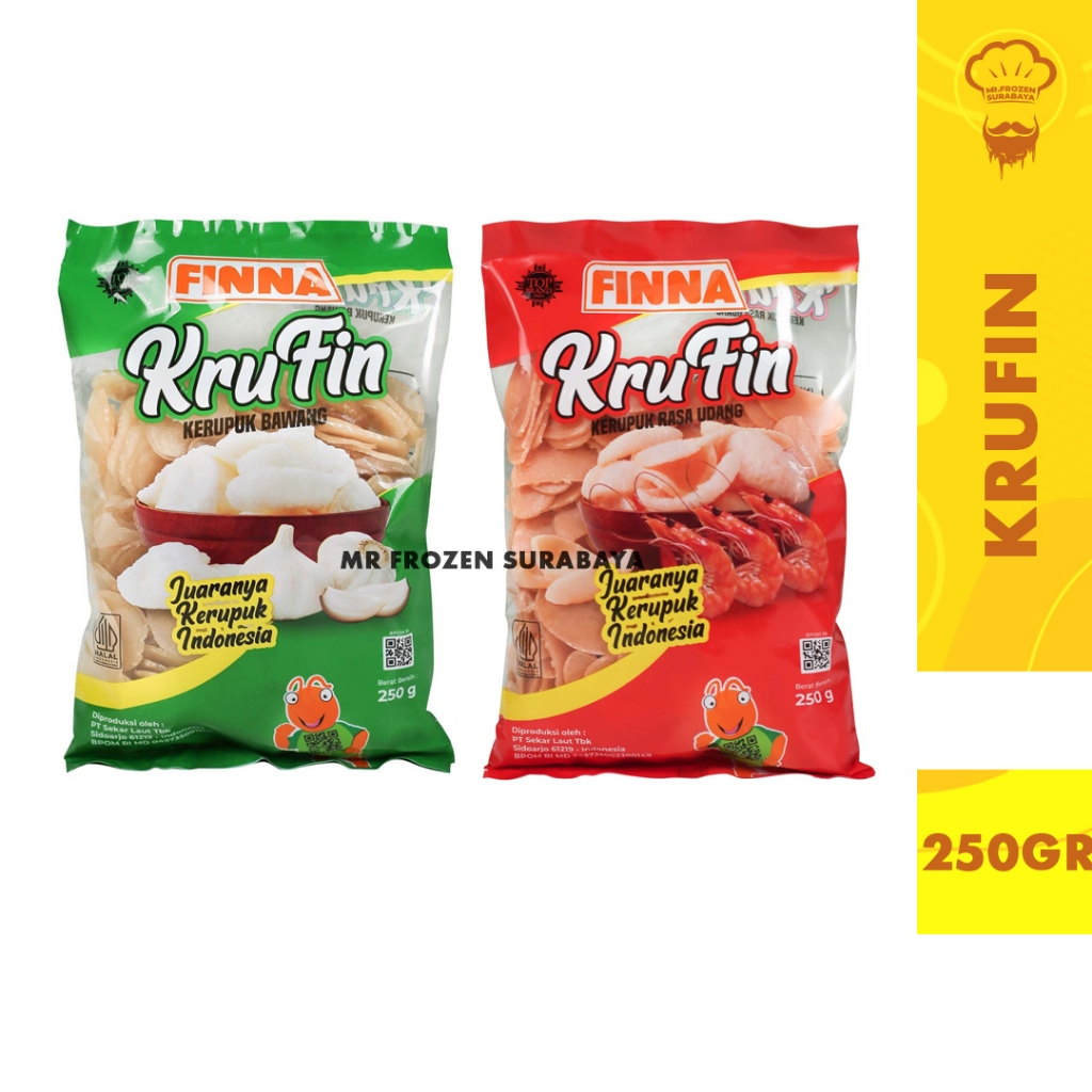 

Finna Kerupuk Rasa Bawang / Krupuk Mentah Krufin Kemasan 250G