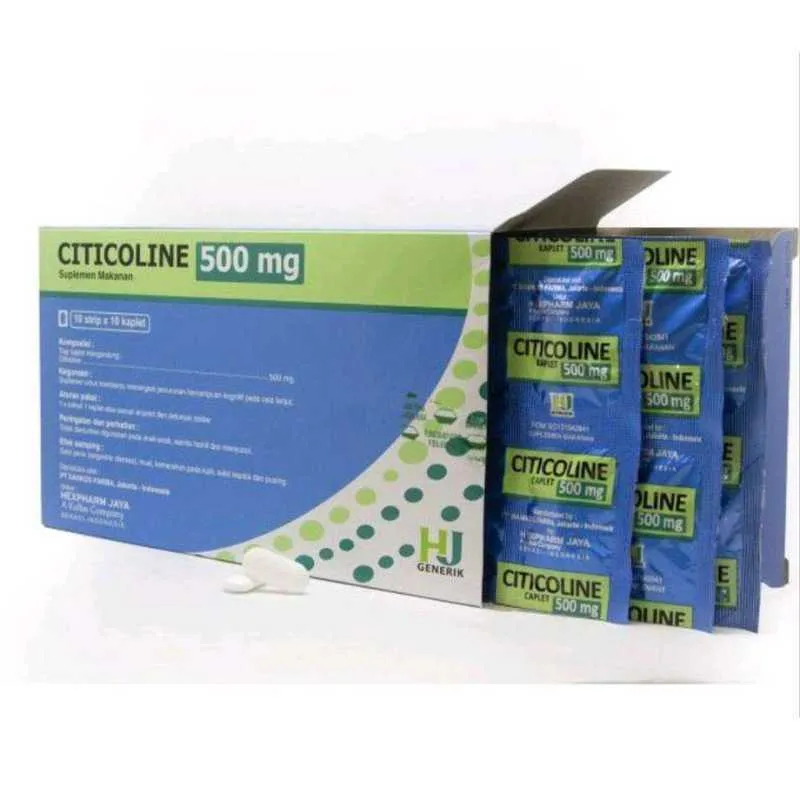 Citicoline 500mg HJ isi 10 Strip (Per-BOX)