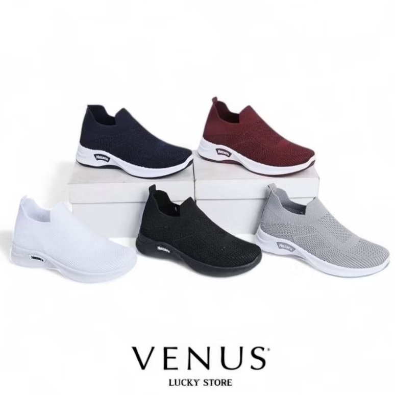 Sepatu Slip-on Wanita sepatu kanvas wanita Sepatu rajut  sepatu olahraga wanita tanpa tali terbaru