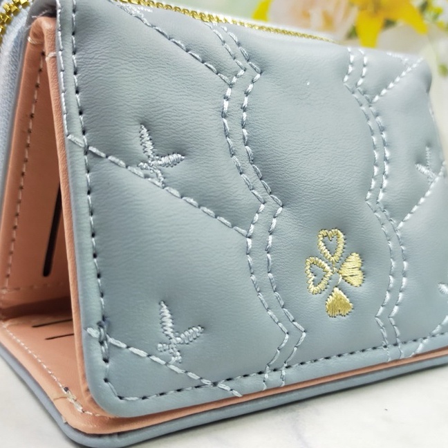 Terjangkau COD DOMPET WANITA MINI LIPAT 3 KOIN KARTU RESLETING DOMPET KECIL WANITA FOREVER YOUNG