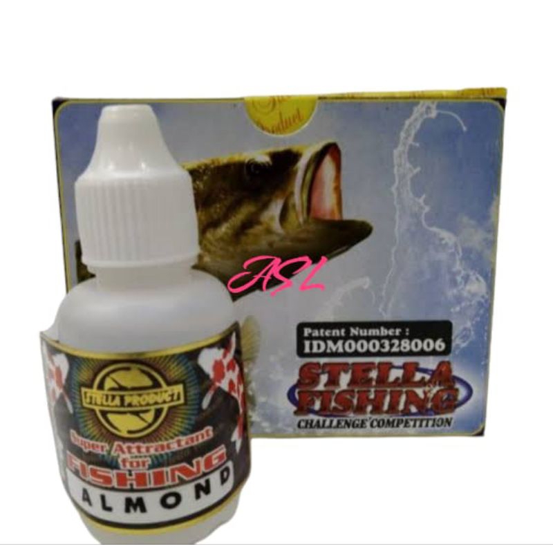 Essen Stella almond Biang Murni 30 ml 30ml Aroma almond  Esen Pancing Essen ikan Kemasan Botol 30 mi