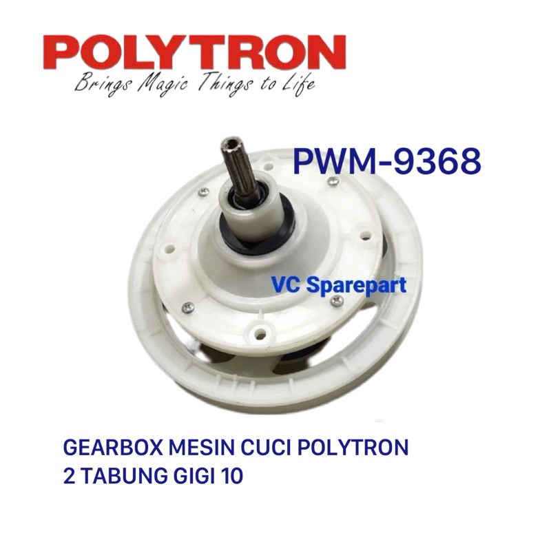 [PWM-9368]GEARBOX MESIN CUCI POLYTRON 2 TABUNG GIGI 10