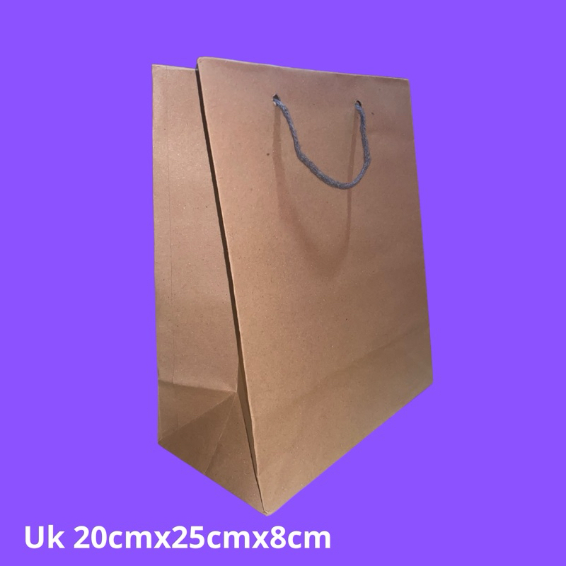 

Paper Bag Coklat Polos Ukuran 20x25x8