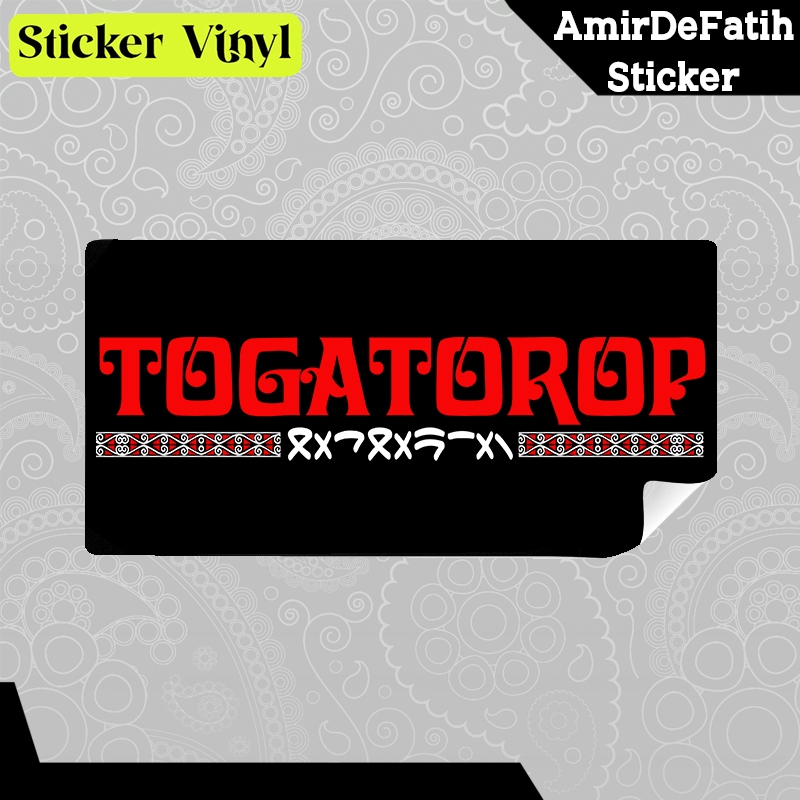 

Stiker Sticker TOGATOROP Marga Batak Bahan Vynil Tahan Air Bisa Custom Satuan Amir De Fatih