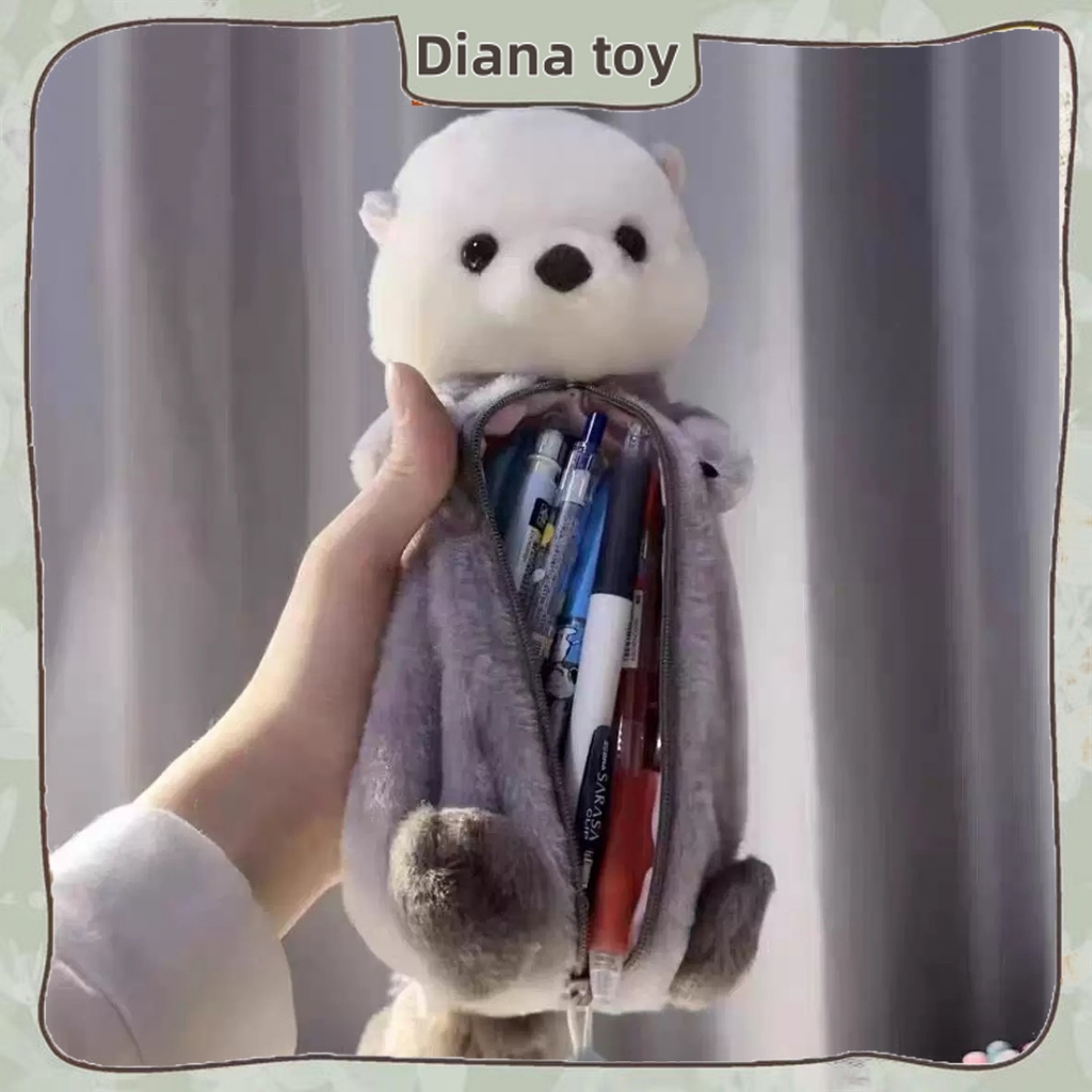 [READY✅] Diana shark pencil case / Tas Siswa Penyimpanan Alat Tulis Boneka Hewan/Sloth Laut TaSea Ot