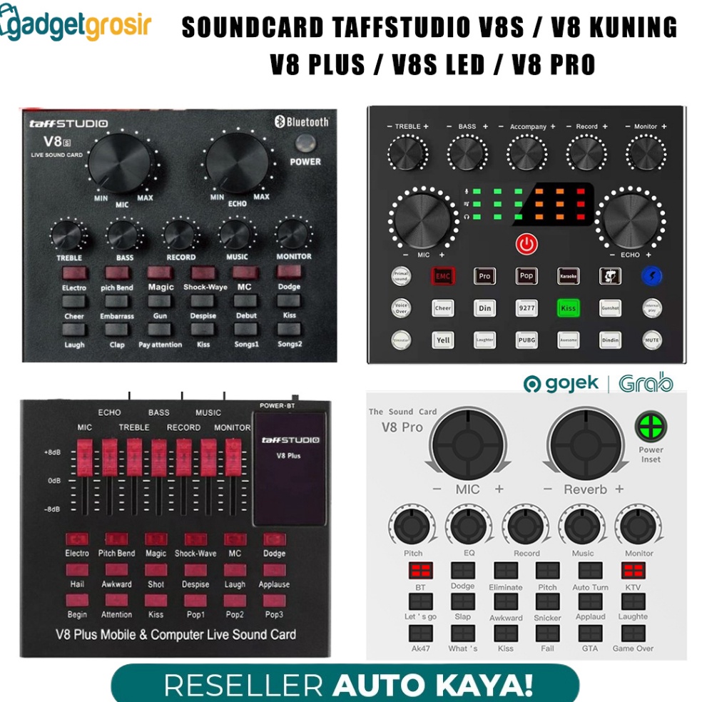 Dapatkan Voucher Soundcard Mixer V8S V8 V8 Plus V8S LED Sound Card V8s Audio USB Externall Mixing Po
