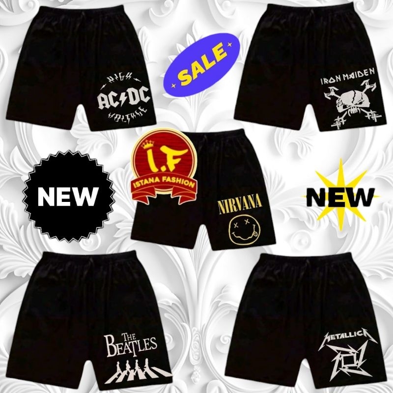 Promo 50 Rb Dapat 5 Pcs Celana Boxer Pria Wanita Remaja Sampai Dewasa Celana Musik Band Metal Punk S