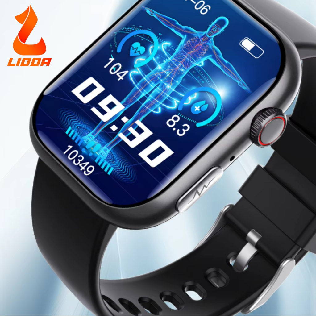Lioda F100 Smartwatch Multi Health Tracker Oksigen Darah HRV ECG Komponen Darah Gula Darah AI