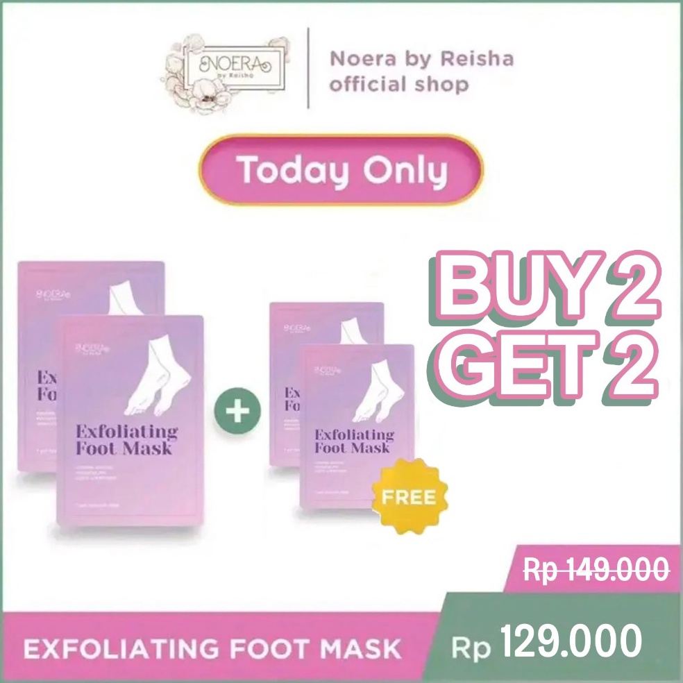 KODE D5K2  Buy 2 Free 2  Neora Exfoliating Foot Mask  Masker Kaki Foot Peeling Mask Kering Mengelupa