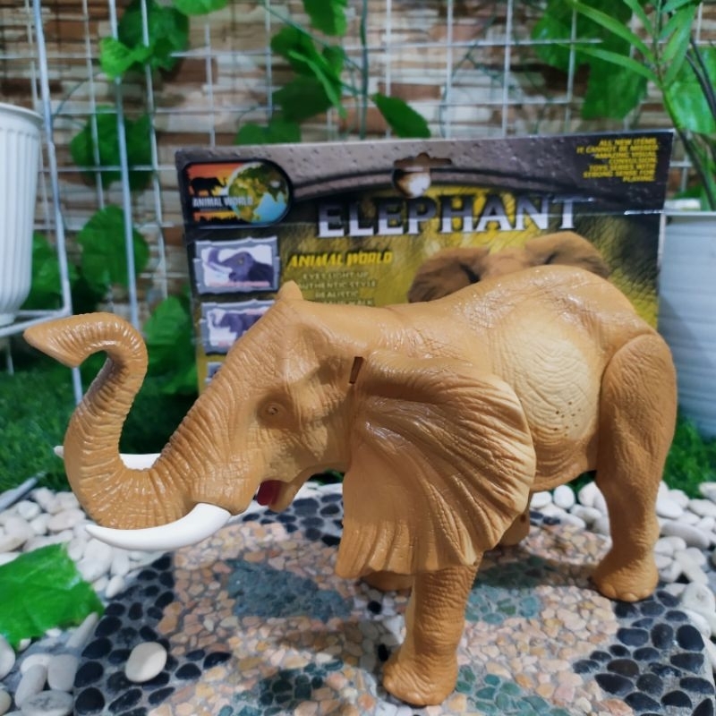 MAINAN GAJAH MAMMOTH BISA JALAN BERSUARA LAMPU - MAINAN KADO ANAK