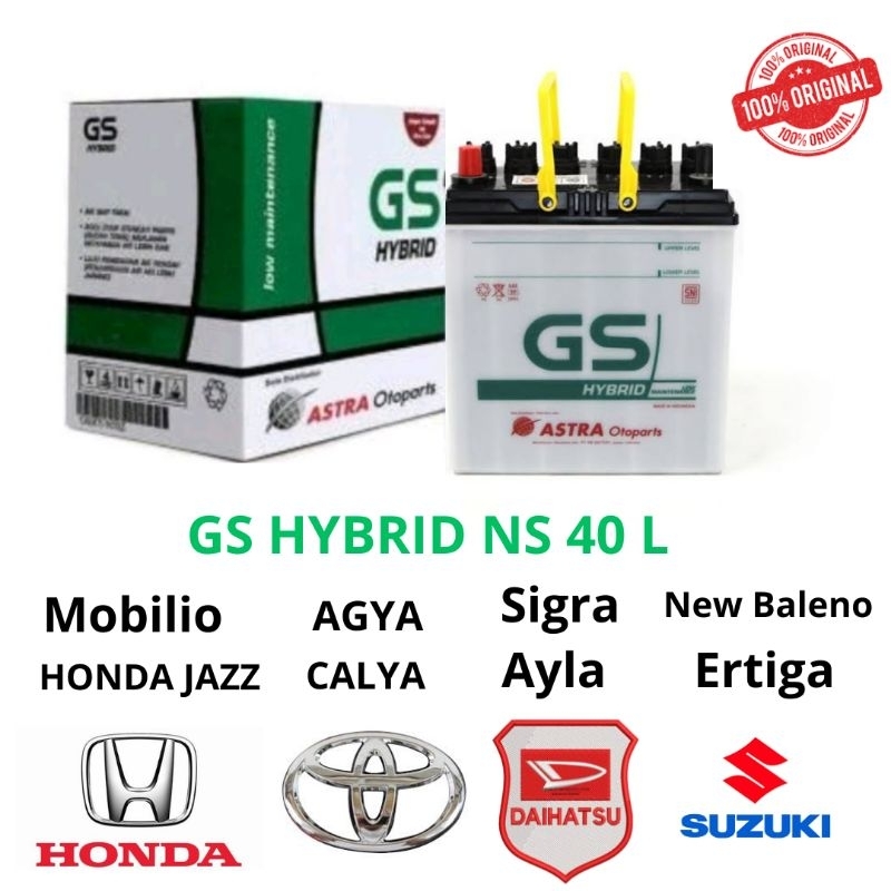 AKI GS HYBRID NS 40 L ORIGINAL aki mobil calya Agya