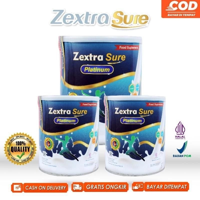 

ZEXTRA SURE PLATINUM MILK SUSU TULANG DAN SENDI SEHAT KEMASAN KALENG DAN KOTAK