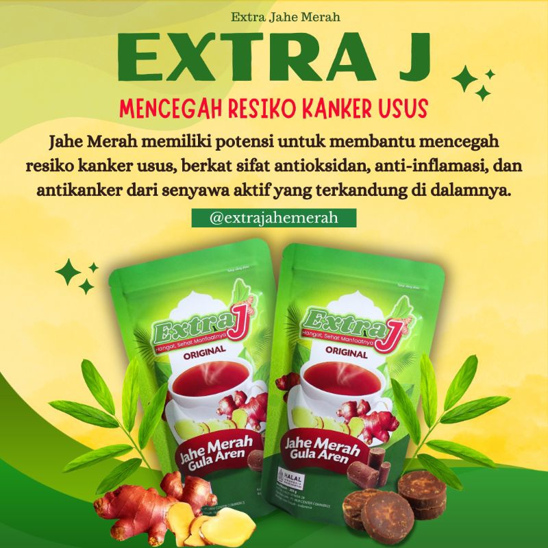 

Extra Jahe Merah Gula Aren Mencegah Resiko Kanker Usus