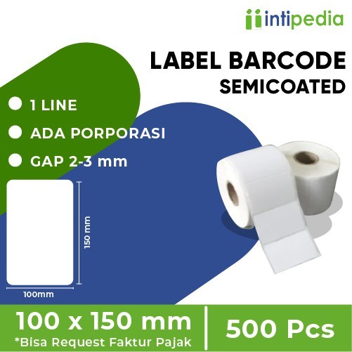 

LABEL BARCODE SEMICOATED A6 10 CM x 15 CM 100 x 150 MM