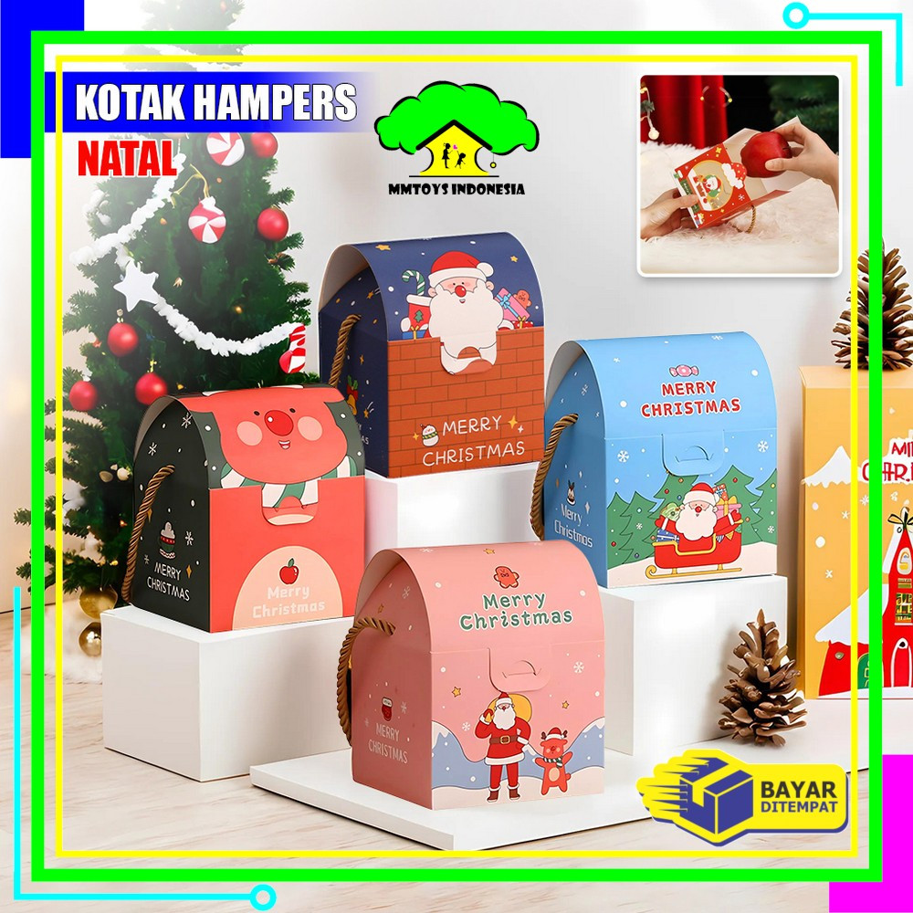 

MI-C1161 Goodie Bag Box Hampers Christmas / Kotak Hampers Natal / Kotak Kue Kering Kado Natal Box Cookies Xmas
