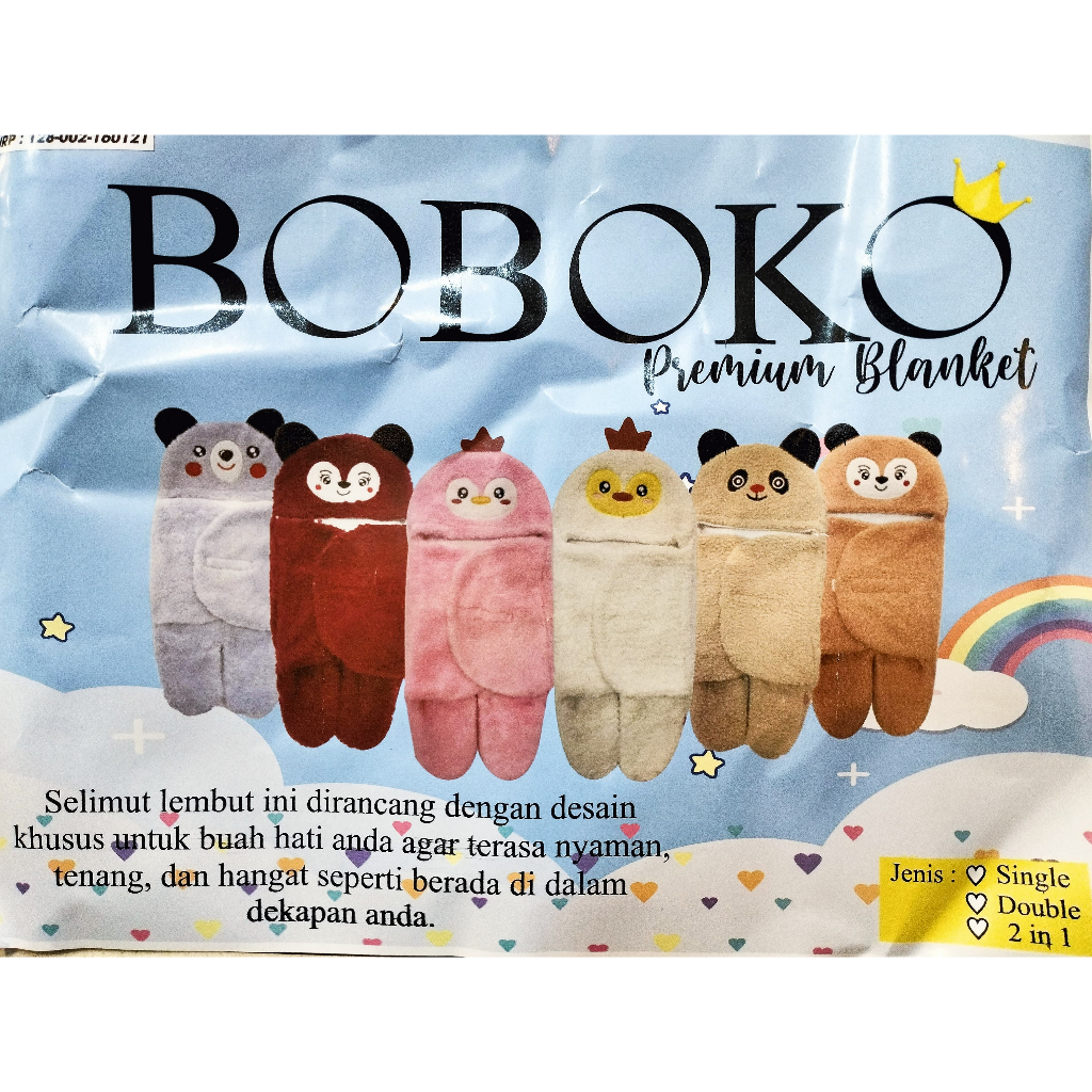 SELIMUT BAYI BULU BOBOKO CELANA NEWBORN 0-4 BULAN | Selimut Bulu BOBOKO PREMIUM BLANKET