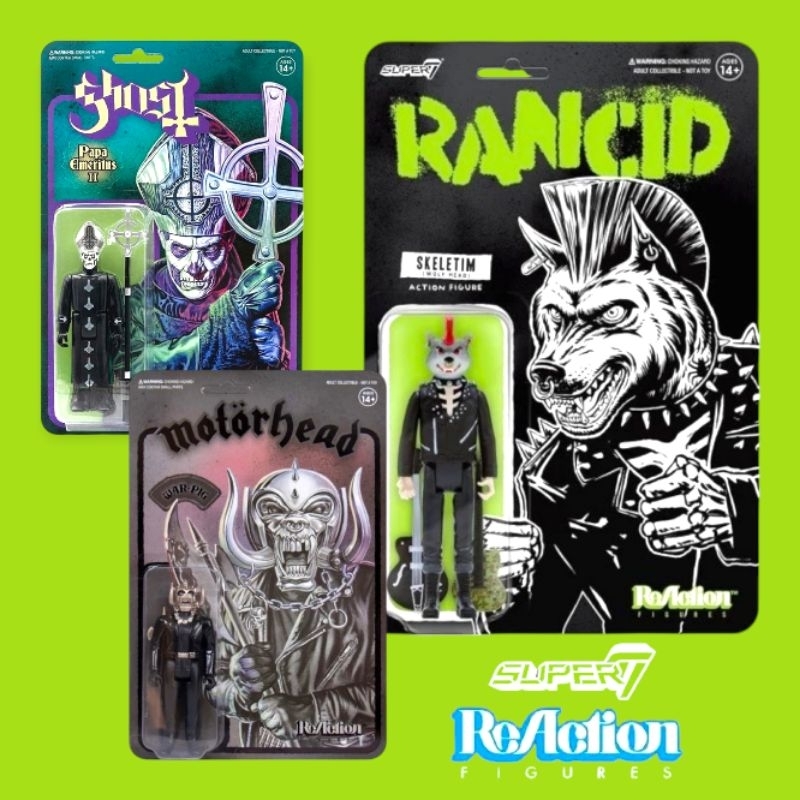 FIGURE RANCID SKELETIM MOTORHEAD WARPIG PAPA EMERITUS SUPER7 ORIGINAL